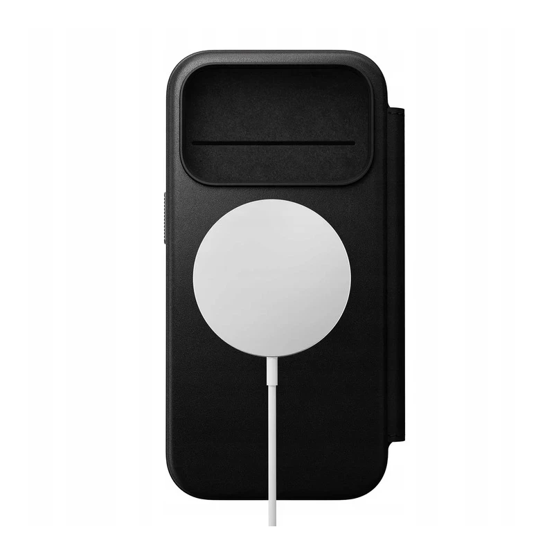 NOMAD Modern Leather Folio - skórzane etui do iPhone 17 Pro kompatybilne z MagSafe (black)