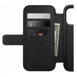 NOMAD pokrowiec case etui z klapką iPhone 17 Pro MagSafe skóra naturalna (black)