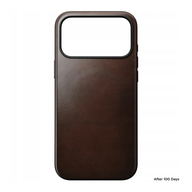 NOMAD plecki case etui iPhone 17 Pro MagSafe naturalna skóra Horween (rustic brown)