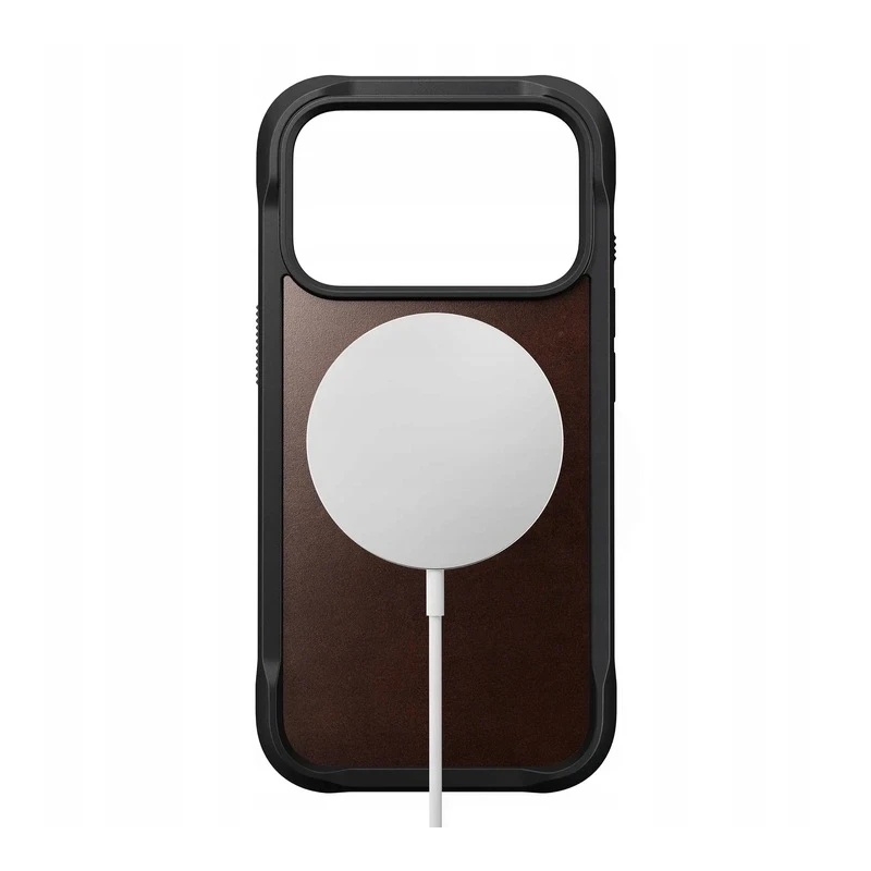 NOMAD Rugged Leather Case - skórzane etui do iPhone 17 Pro kompatybilne z MagSafe  skóra Horween (rustic brown)