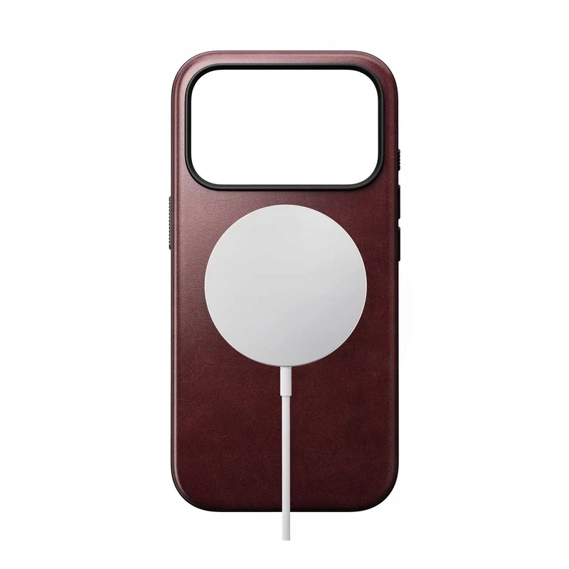 NOMAD Modern Leather Case - skórzane etui do iPhone 17 Pro kompatybilne z MagSafe  skóra Horween (burgundy)