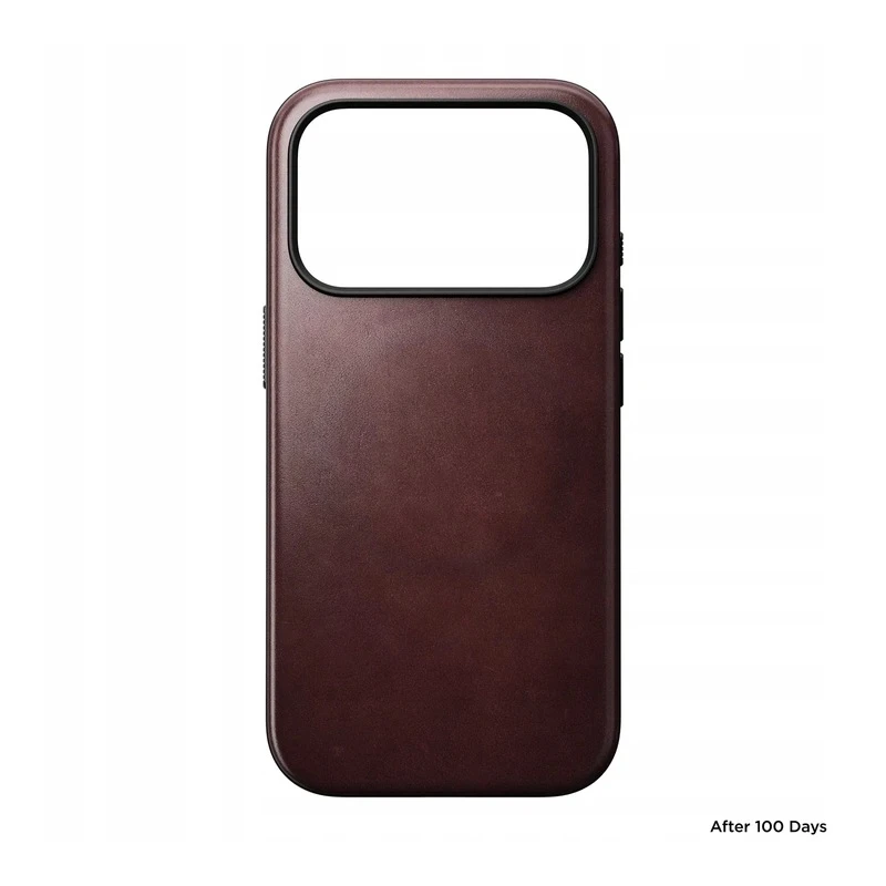NOMAD Modern Leather Case - skórzane etui do iPhone 17 Pro kompatybilne z MagSafe  skóra Horween (burgundy)