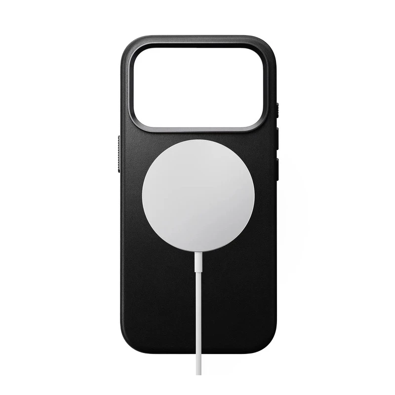 NOMAD Leather case plecki etui obudowa iPhone 17Pro MagSafe skóra naturalna (black)