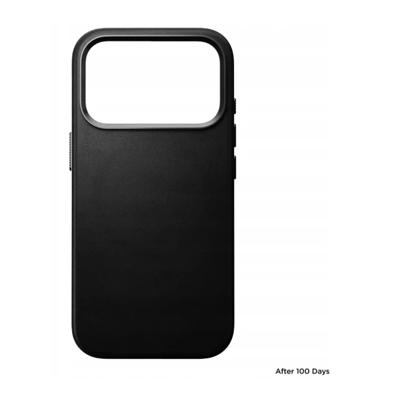 NOMAD Leather case plecki etui obudowa iPhone 17Pro MagSafe skóra naturalna (black)