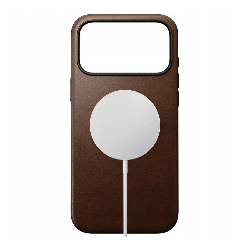 NOMAD Modern Leather Case - skórzane etui do iPhone 17 Pro Max kompatybilne z MagSafe (brown)