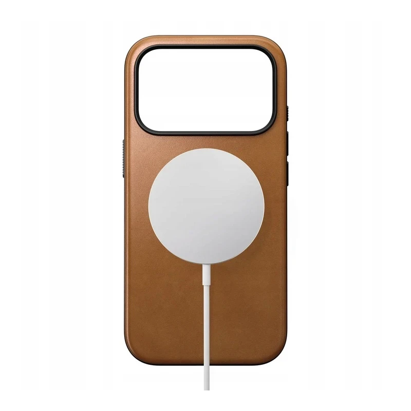 NOMAD Modern Leather Case - skórzane etui do iPhone 17 Pro kompatybilne z MagSafe (english tan-c)