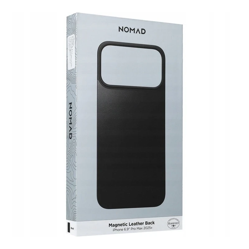 NOMAD nakładka magnetyczna plecki iPhone 17 Pro Max MagSafe skóra Horween (black)