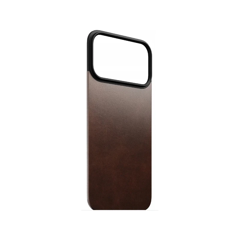 NOMAD nakładka magnetyczna plecki iPhone 17 Pro Max MagSafe skóra Horween (rustic brown)