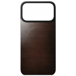 NOMAD nakładka magnetyczna plecki iPhone 17 Pro Max MagSafe skóra Horween (rustic brown)