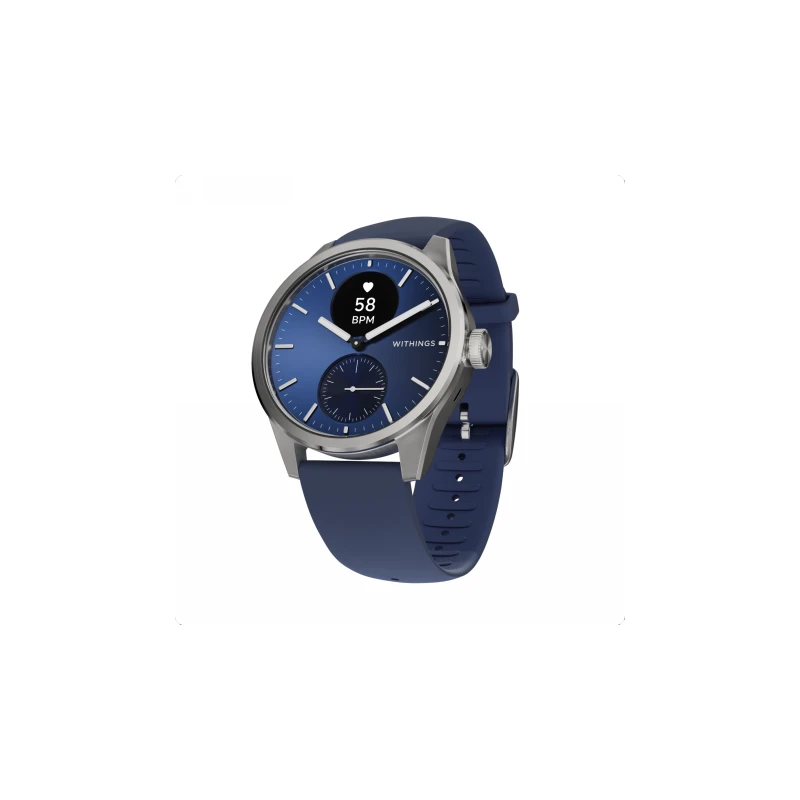 Withings Scanwatch 2 - zegarek z funkcją EKG, pomiarem pulsu i SPO2 oraz mierzeniem aktywności fizycznej i snu (42mm, blue)