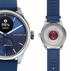 Withings Scanwatch 2 - zegarek z funkcją EKG, pomiarem pulsu i SPO2 oraz mierzeniem aktywności fizycznej i snu (42mm, blue)