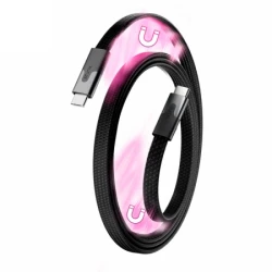 Statik MagStack Slim Pro - kabel USB-C - USB-C 1m, w nylonowym oplocie, płaski, zwijany magnetycznie (black)