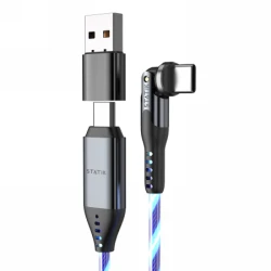 Statik PowerPivot GloBright Pro - kabel USB-C - USB-C 1m, z podświetleniem LED