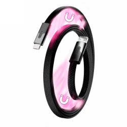 Statik MagStack Slim - kabel USB-A - USB-C 1m, w nylonowym oplocie, płaski, zwijany magnetycznie (black)