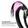 Statik MagStack Slim - kabel USB-A - USB-C 1m, w nylonowym oplocie, płaski, zwijany magnetycznie (black)