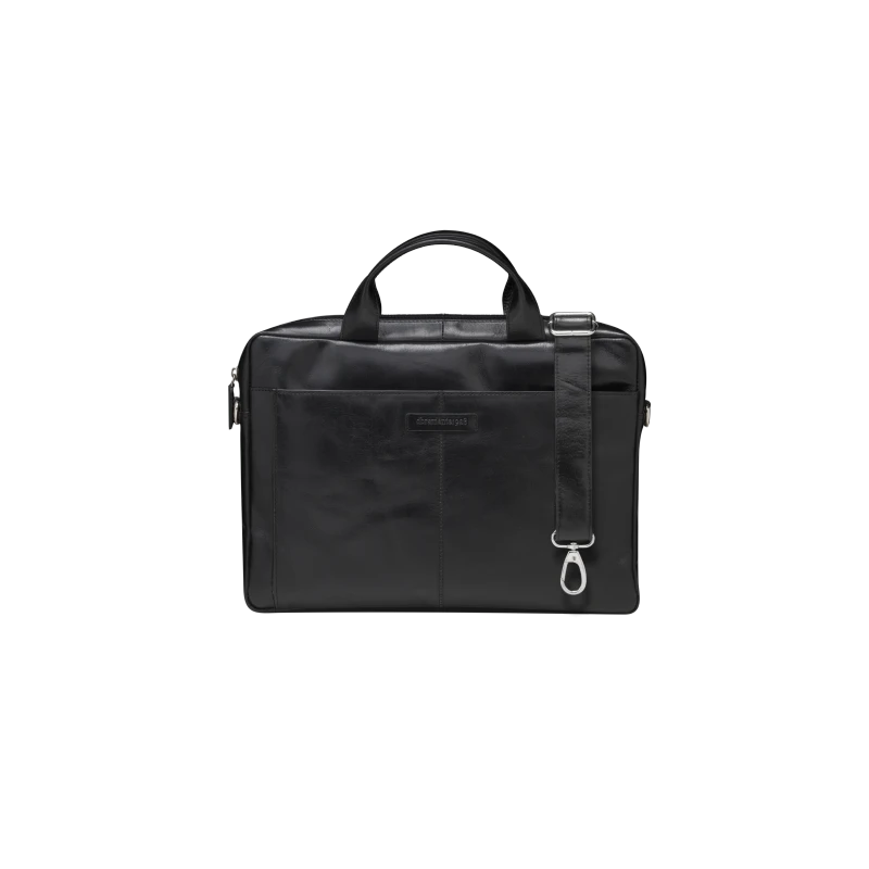 dbramante1928 Amalienborg - skórzana torba z paskiem na ramię oraz kieszenią na laptop 15" (black)