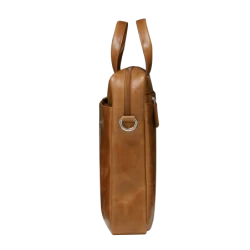 dbramante1928 Amalienborg - skórzana torba z paskiem na ramię oraz kieszenią na laptop 15" (tan)