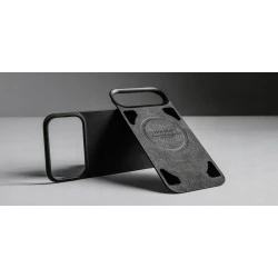 NOMAD nakładka magnetyczna plecki iPhone 17 Pro MagSafe skóra Horween (black)