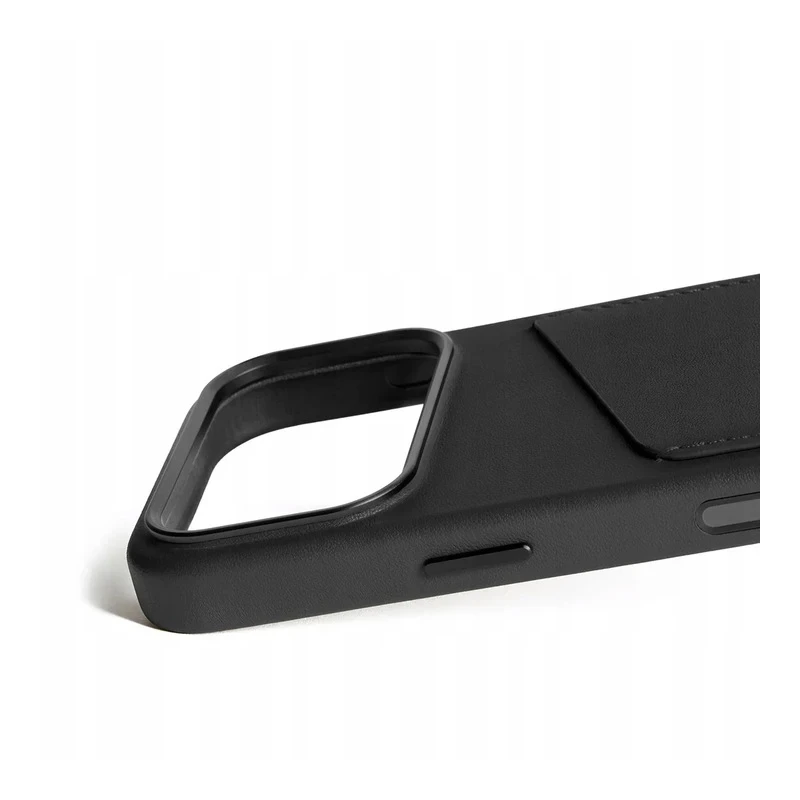 Mujjo Wallet Leather Case - etui skórzane do iPhone 17 Pro kompatybilne z MagSafe (black)