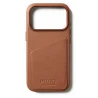 Mujjo Wallet case plecki etui skórzane portfel iPhone 17 Pro MagSafe tan