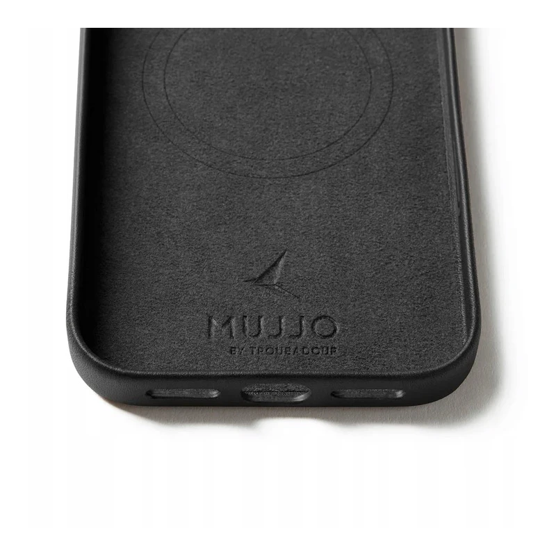 Mujjo Wallet Leather Case - etui skórzane do iPhone 17 Pro Max kompatybilne z MagSafe (black)