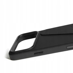 Mujjo Wallet case plecki etui skórzane portfel iPhone 17 Pro Max MagSafe (black)