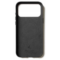 Mujjo Wallet case plecki etui skórzane portfel iPhone 17 Pro Max MagSafe (black)