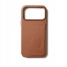 Mujjo Wallet case plecki etui skórzane portfel iPhone 17 Pro Max MagSafe (tan)