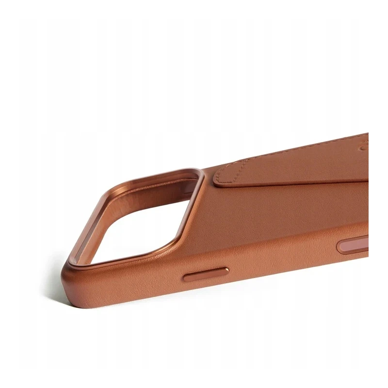 Mujjo Wallet Leather Case - etui skórzane do iPhone 17 Pro Max kompatybilne z MagSafe (tan)