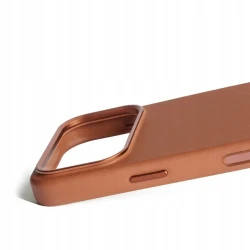 Mujjo case etui skórzane plecki obudowa iPhone 17 Pro MagSafe (tan)