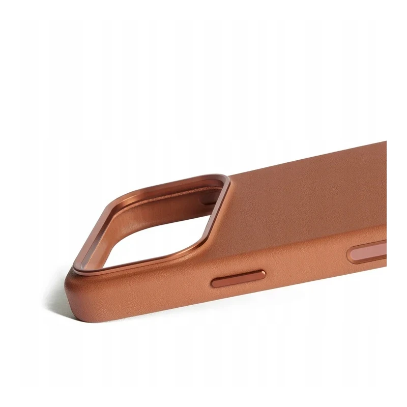 Mujjo case etui skórzane plecki obudowa iPhone 17 Pro MagSafe (tan)