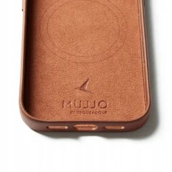 Mujjo case etui skórzane plecki obudowa iPhone 17 Pro MagSafe (tan)
