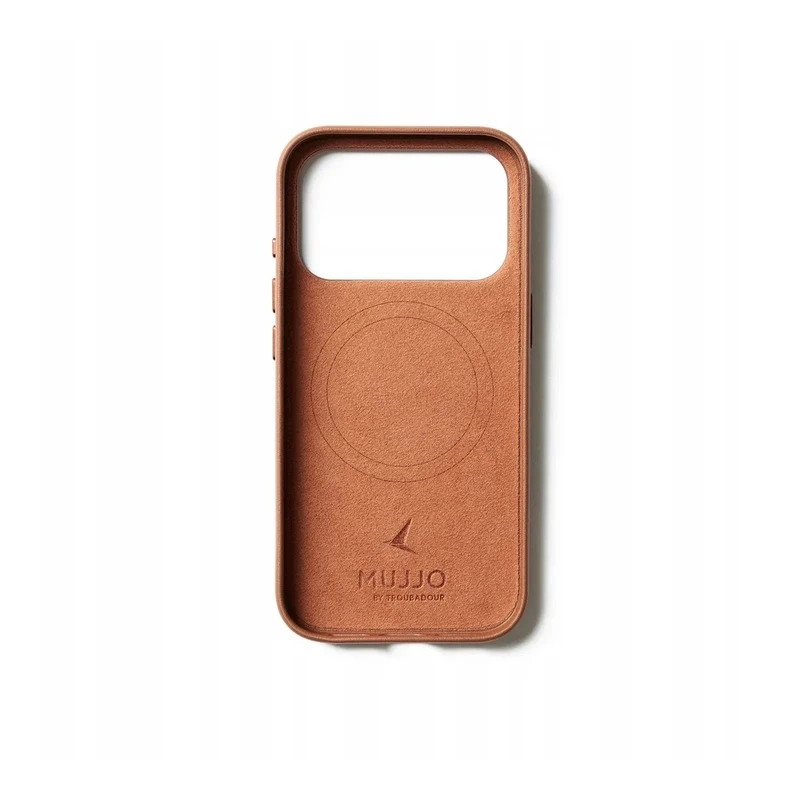 Mujjo case etui skórzane plecki obudowa iPhone 17 Pro MagSafe (tan)