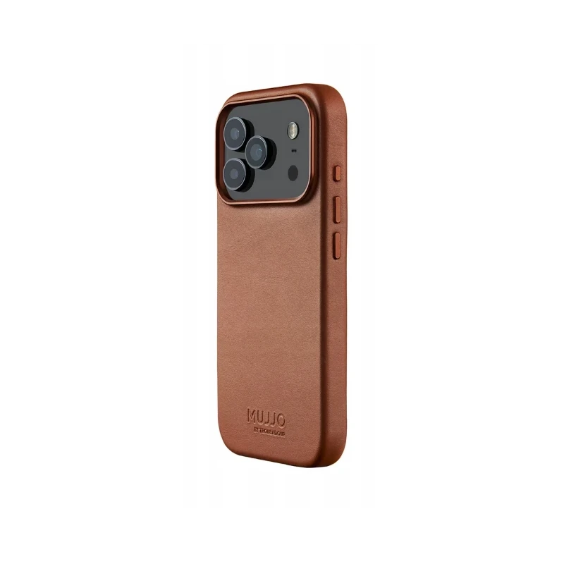 Mujjo case etui skórzane plecki obudowa iPhone 17 Pro MagSafe (tan)