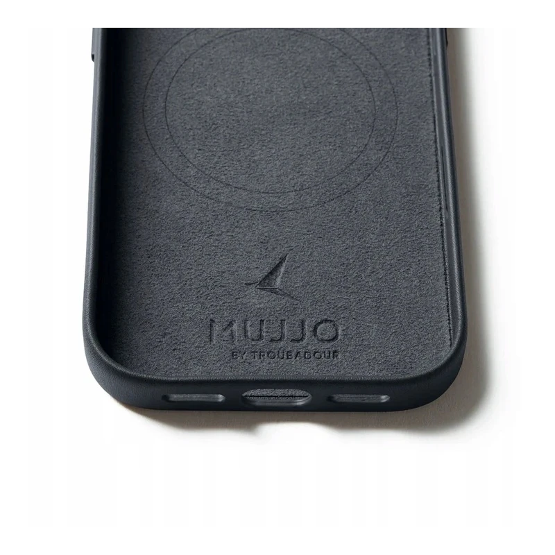 Mujjo Leather Case - etui skórzane do iPhone 17 Pro kompatybilne z MagSafe (basalt)