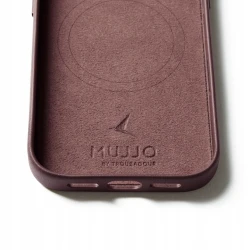 Mujjo case etui skórzane plecki obudowa iPhone 17 Pro MagSafe (bronze red)