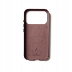 Mujjo case etui skórzane plecki obudowa iPhone 17 Pro MagSafe (bronze red)