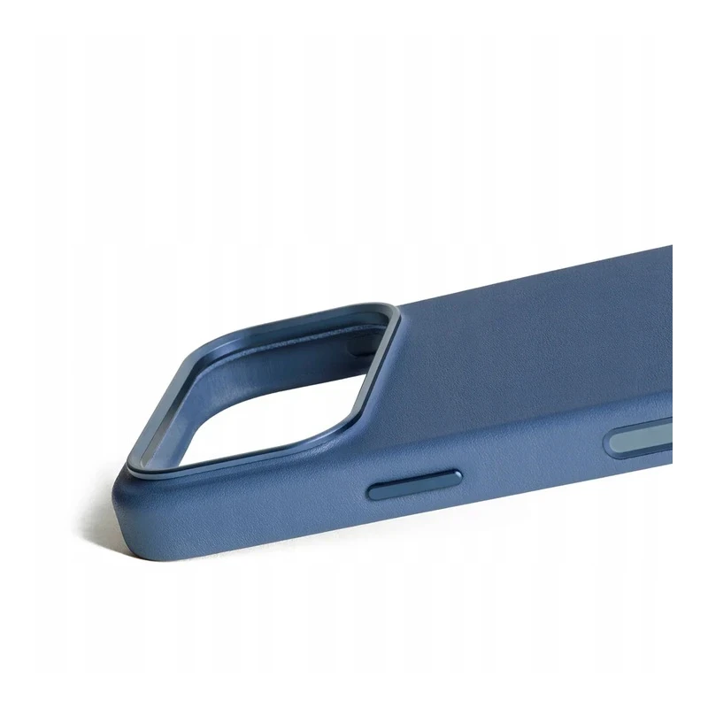 Mujjo Leather Case - etui skórzane do iPhone 17 Pro kompatybilne z MagSafe (monaco blue)