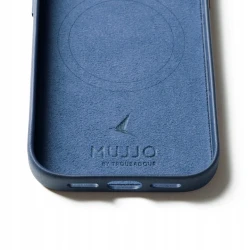Mujjo case etui skórzane plecki obudowa iPhone 17 Pro MagSafe (monaco blue)