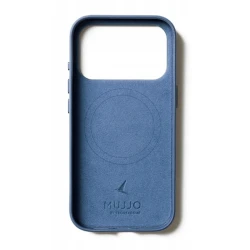 Mujjo case etui skórzane plecki obudowa iPhone 17 Pro MagSafe (monaco blue)