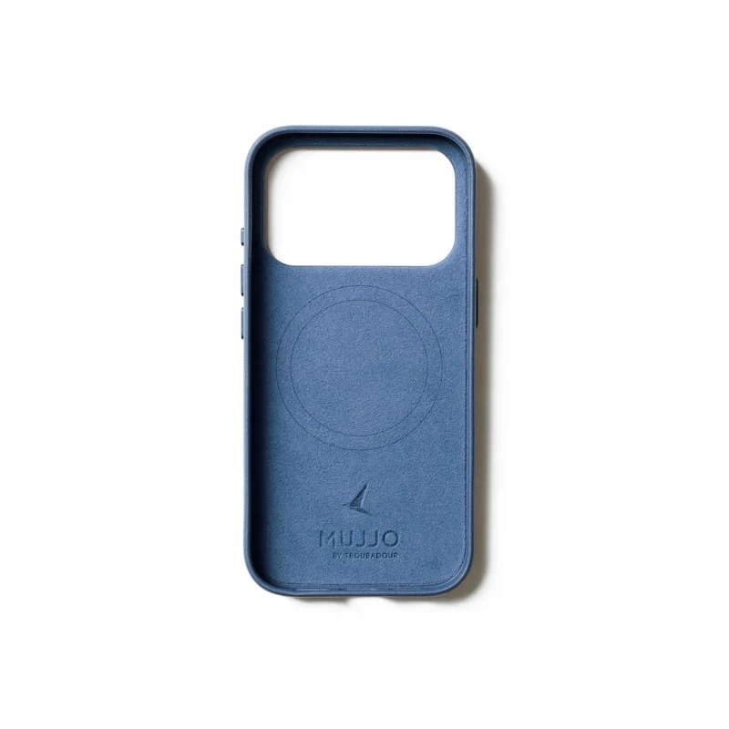 Mujjo Leather Case - etui skórzane do iPhone 17 Pro kompatybilne z MagSafe (monaco blue)