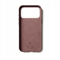 Mujjo case etui skórzane plecki obudowa iPhone 17 Pro Max MagSafe (bronze red)