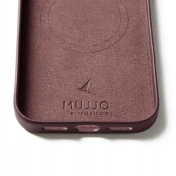 Mujjo case etui skórzane plecki obudowa iPhone 17 Pro Max MagSafe (bronze red)