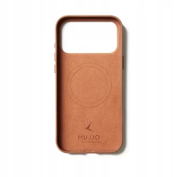 Mujjo case etui skórzane plecki obudowa iPhone 17 Pro Max MagSafe (tan)