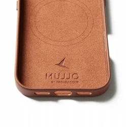 Mujjo case etui skórzane plecki mocna obudowa iPhone 17 MagSafe (tan)