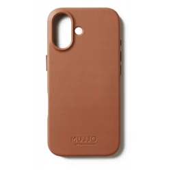 Mujjo case etui skórzane plecki mocna obudowa iPhone 17 MagSafe (tan)