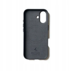Mujjo case etui skórzane plecki mocna obudowa iPhone 17 MagSafe (basalt)
