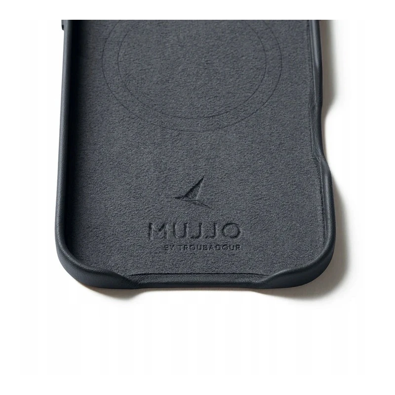 Mujjo Leather Case - etui skórzane do iPhone 17 Air kompatybilne z MagSafe (basalt)