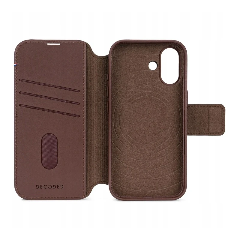 Decoded pokrowiec case dwuczęściowe etui z klapką iPhone 17 MagSafe skóra (chocolat brown)