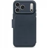 Decoded case dwuczęściowe etui z klapką iPhone 17 Pro MagSafe skóra (navy shadow)
